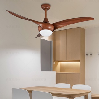 Quạt trần, quạt trần đèn 3 cánh vân gỗ đơn giản hiện đại trang trí phòng khách, phòng ngủ (Bảo hành động cơ 10 năm)