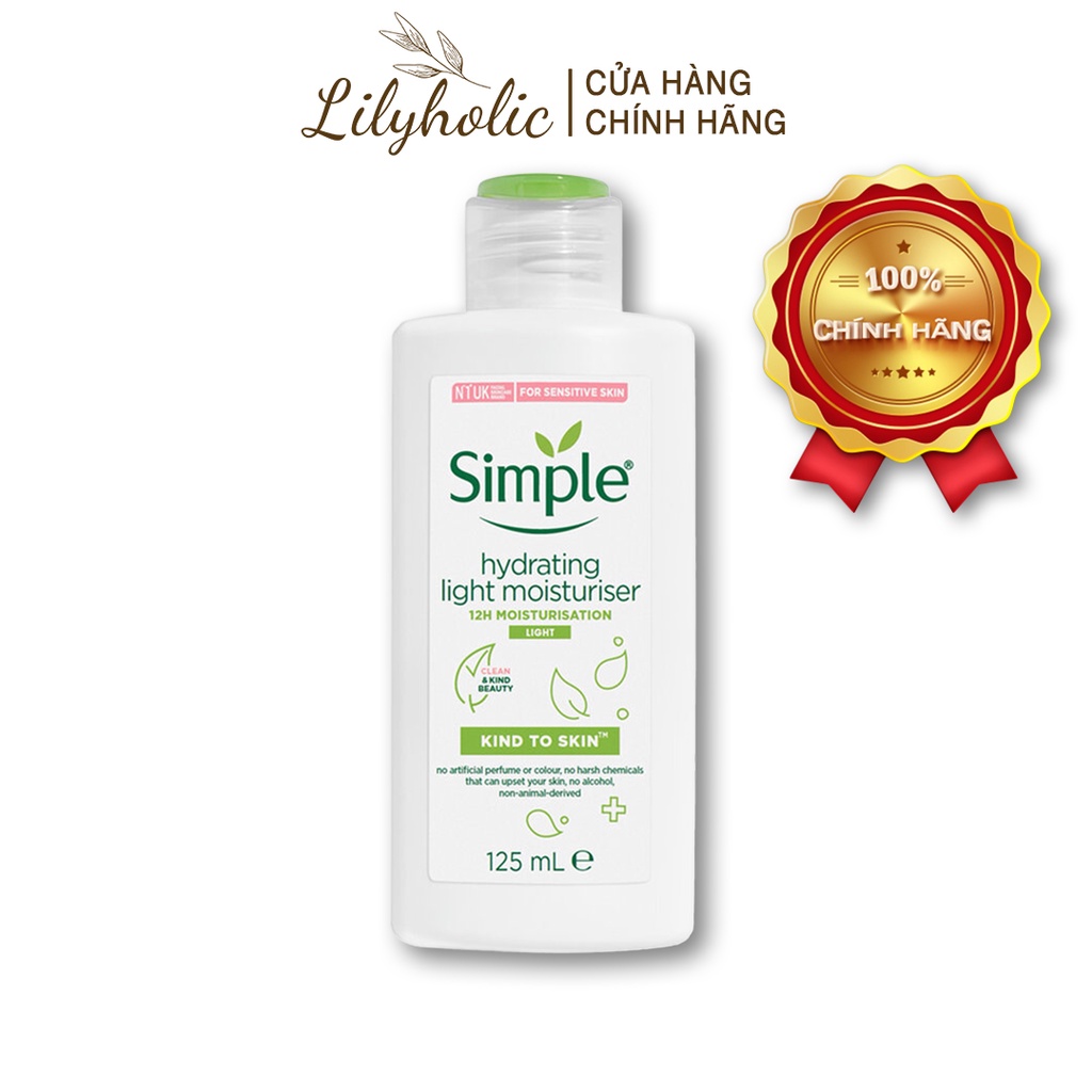 Sữa Dưỡng Da Simple Kind To Skin Hydrating Light Moisturiser 125ml