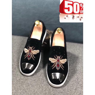 Giày lười Ong Mũi Sắt đính đá Nam