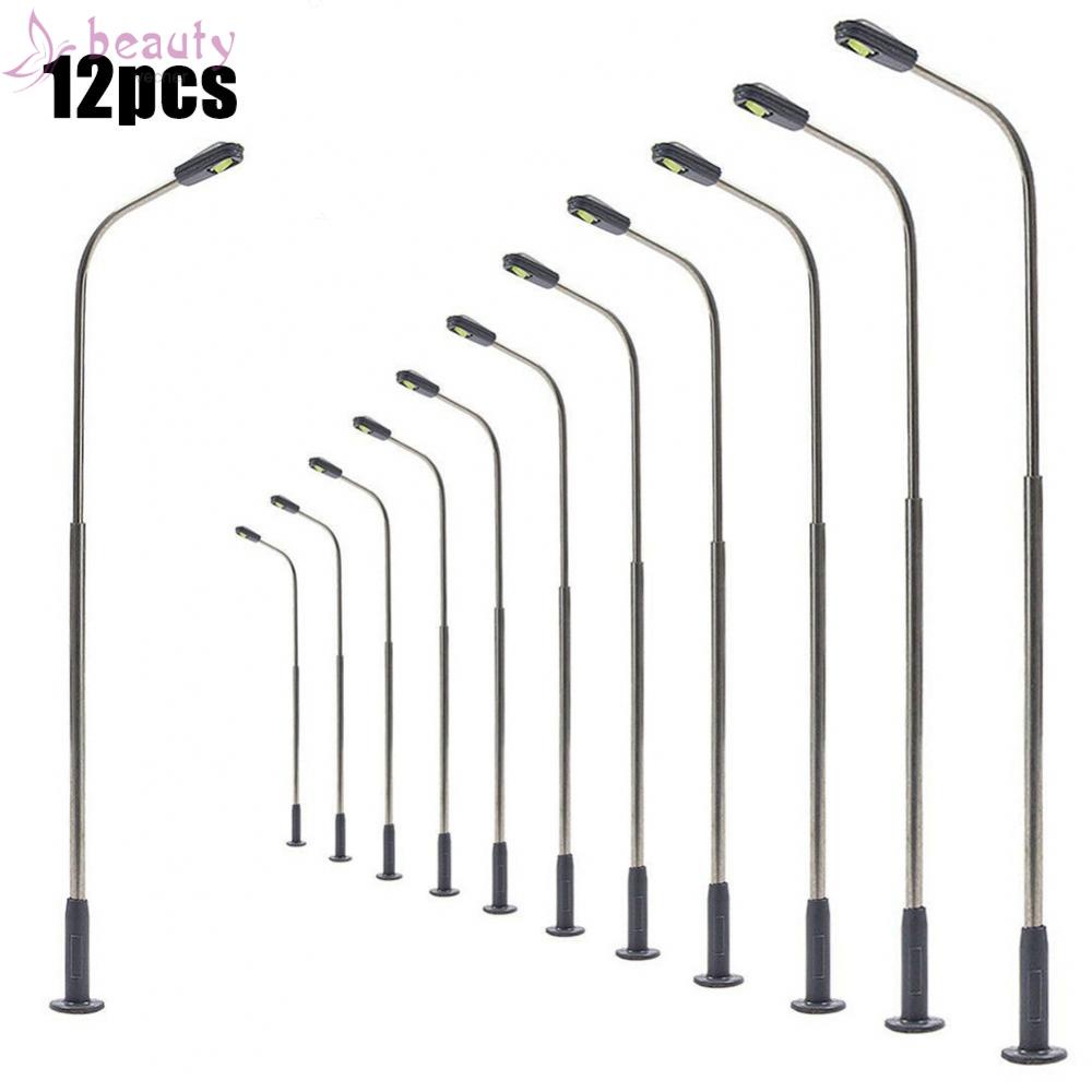 [BEAUTY-]Lamp Post LEDs Metal Model Railway Layout Single Head Street Lights Train Lamp