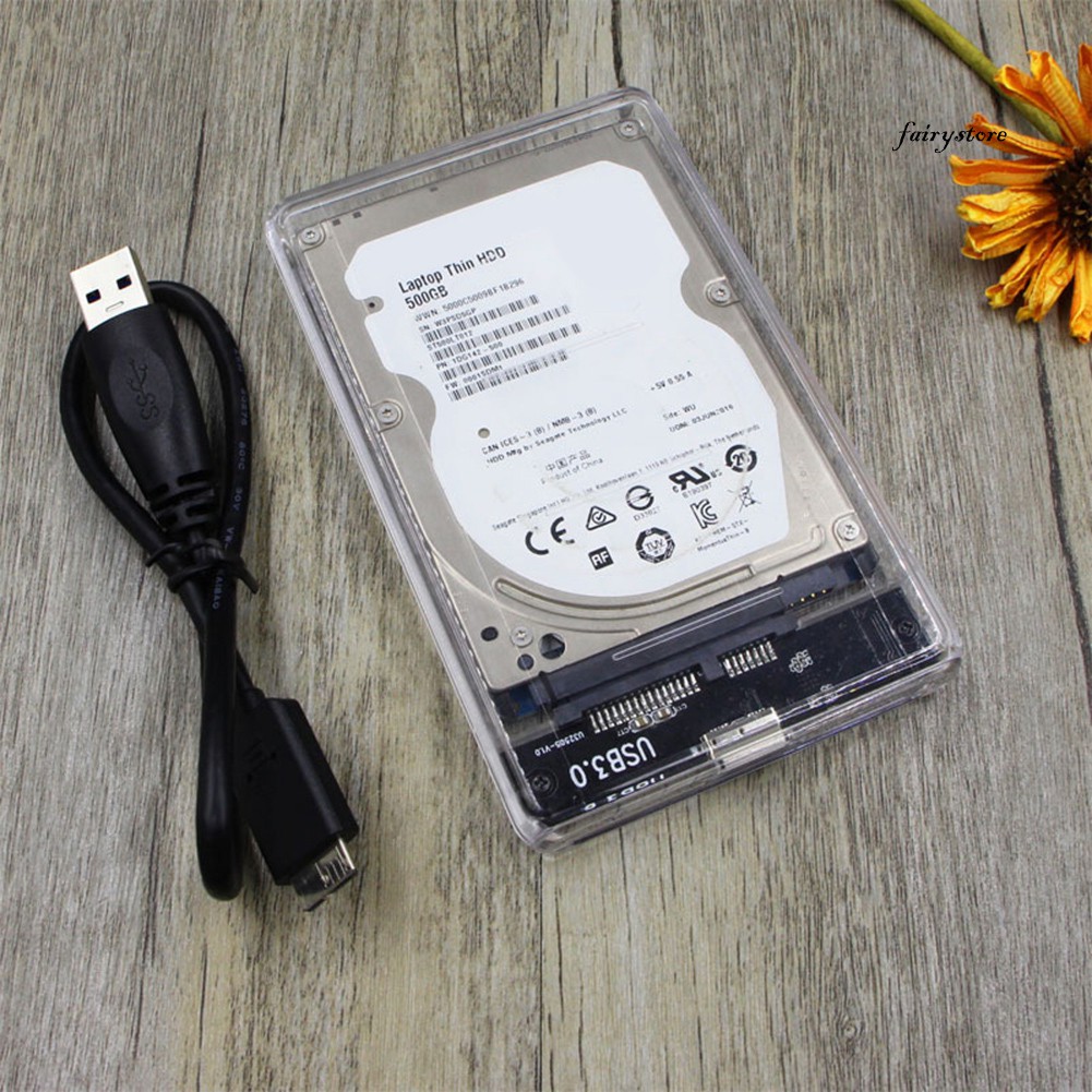 Vỏ Ổ Cứng Trong Suốt 2.5 Inch Ssd Usb 3.0 Sang Sata