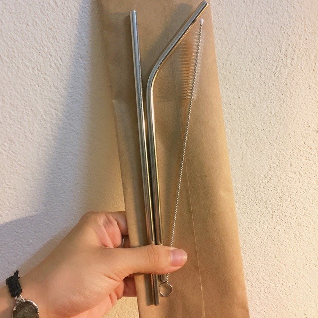 Ống hút inox silver combo 3 sản phẩm