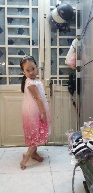 J17H ĐẦM ELSA ĐUÔI CÁ BÉ GÁI MÀU HỒNG (11-33KG)