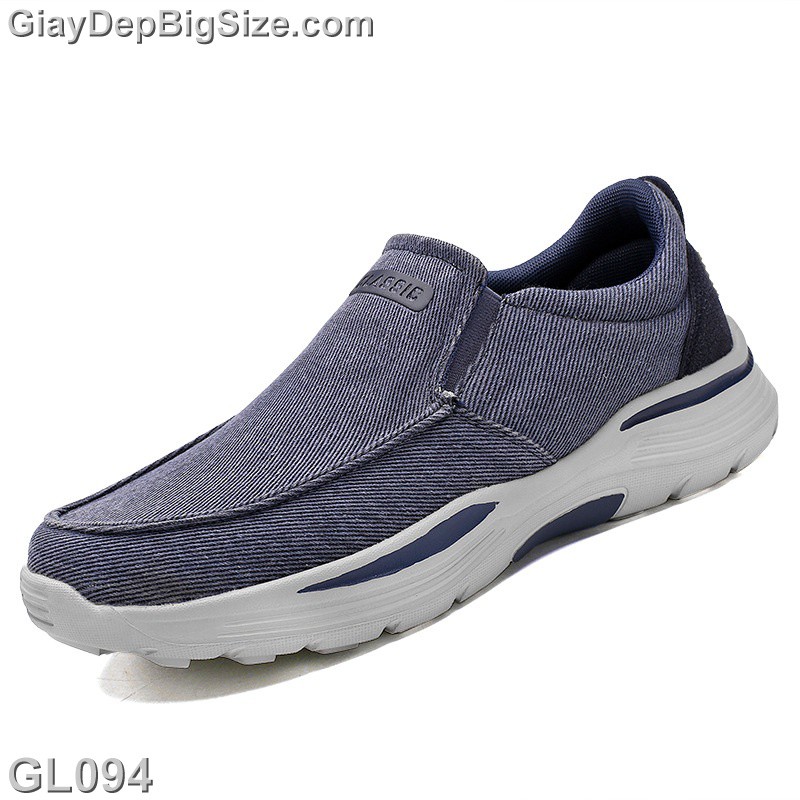 Giày mọi xỏ, giày lười big size cỡ lớn EU:46-48 cho nam chân mập bè u cao