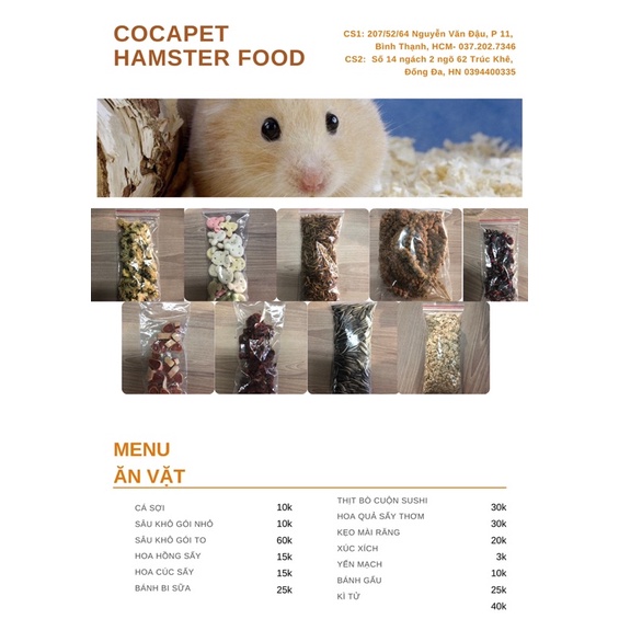 Thức ăn yummy cho hamster 500g