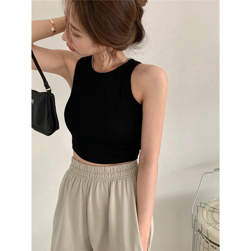 Áo croptop ba lỗ nữ chất thun cộc tay kiểu ôm sát vải co gián thoáng mát EVADO CT01 | BigBuy360 - bigbuy360.vn