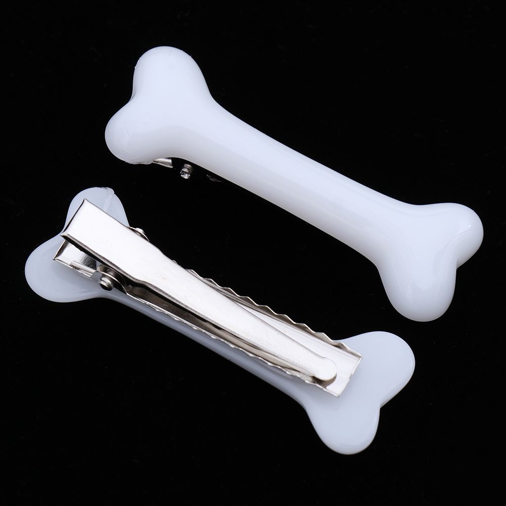 Set 2 Kẹp Tóc Hình Khúc Xương Màu Trơn Dễ Thương Thời Trang Cho Nữ