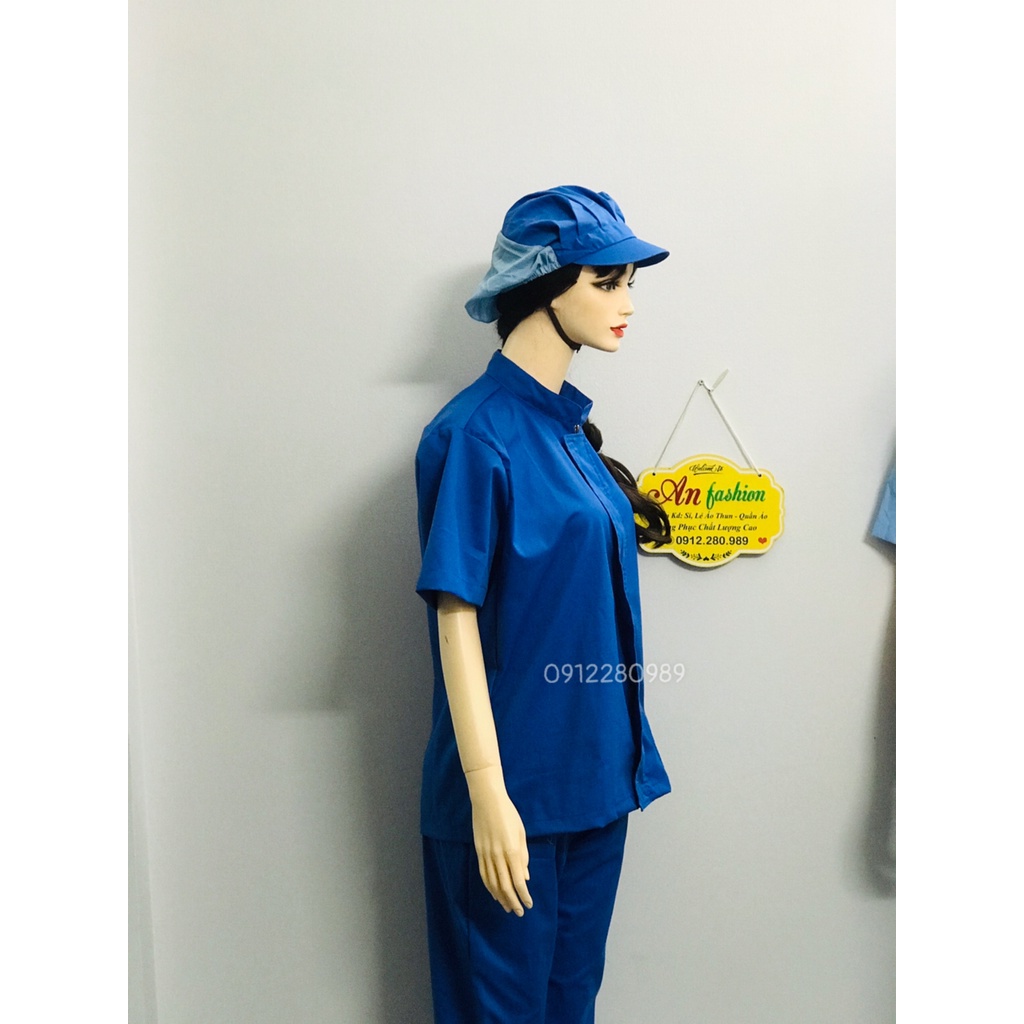 Đồ thực phẩm vải kaki tay ngắn hàng đẹp _ Hình chụp thật