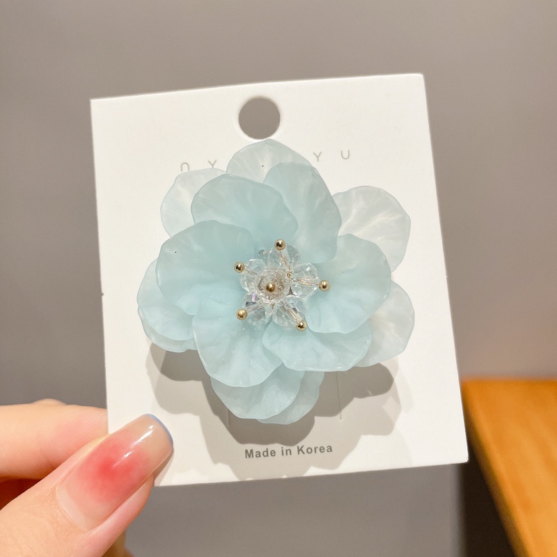 Set Kẹp Tóc Hoa Anh Đào Màu Hồng Trong Suốt Bằng Acrylic Thời Trang Xuân Hè