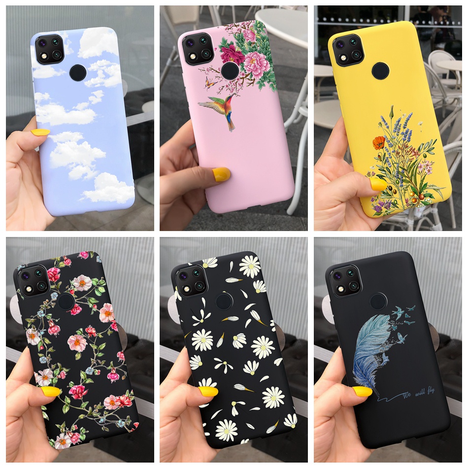 Ốp điện thoại TPU dẻo họa tiết hoa/ lông vũ/ đám mây xinh xắn thích hợp cho XIAOMI REDMI 9C/ REDMI 9A/ REDMI 9