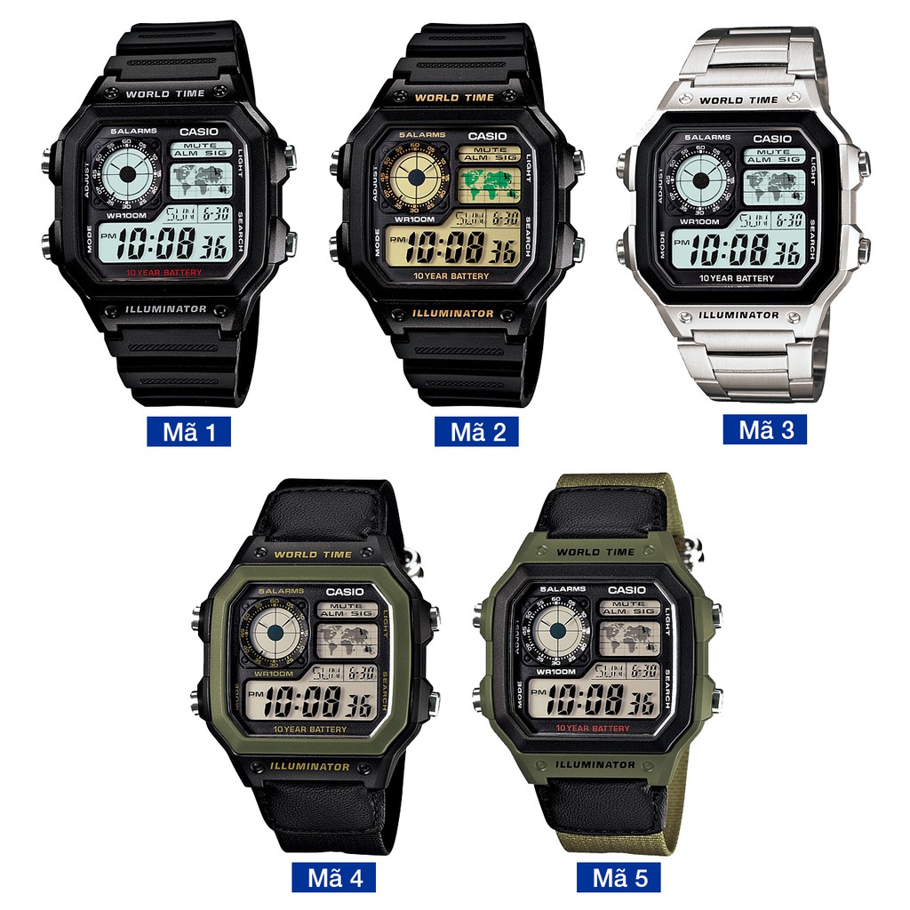 Đồng hồ nam Casio Standard chính hãng Anh Khuê AE-1200 Series