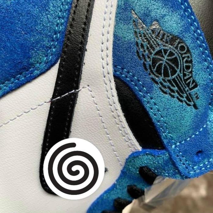 Giày thể thao Jordan xanh loang nước biển cổ cao, Giày JD1 high tie dye cao cổ nam nữ siêu hot Full Box Bill + tặng dây | BigBuy360 - bigbuy360.vn