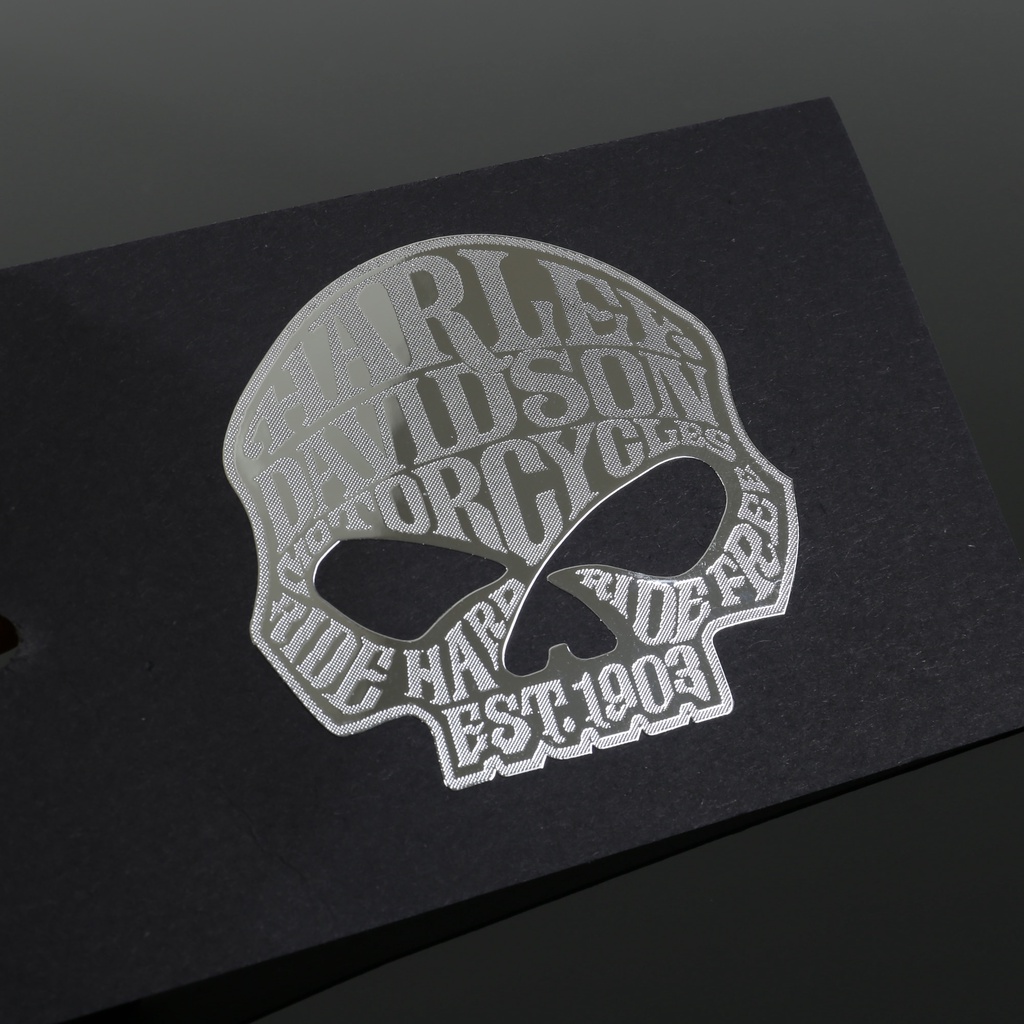 Miếng dán kim loại trang trí mũ bảo hiểm laptop điện thoại hình Harley