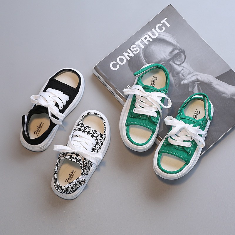 Giày thể thao thắt dây hở mũi năng động cho bé G834