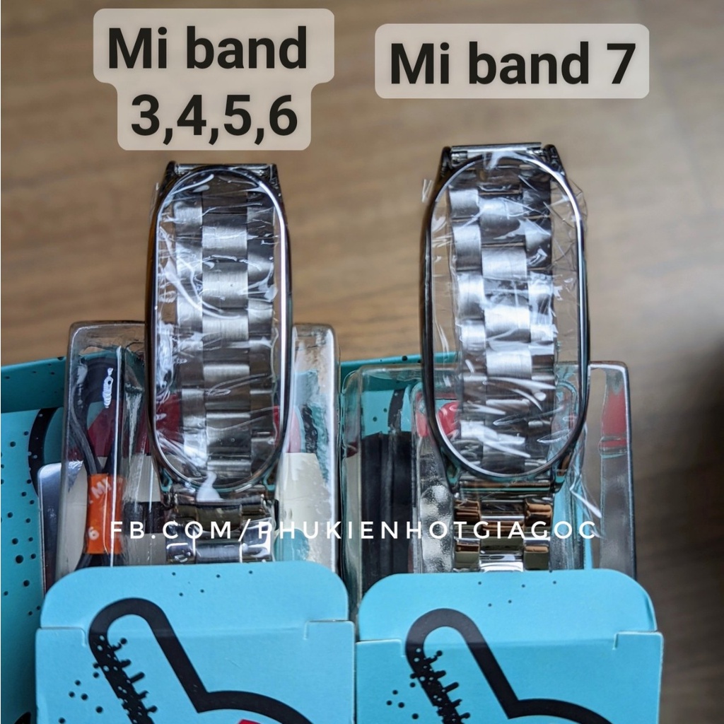 Dây đeo kim loại mắt to Mi band 7 / Mi band 5 & 6 Mijobs - Dây đeo chính hãng Mijobs Miband 5 6 3 & 4