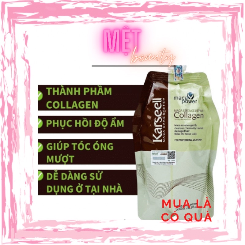 🔰 [GIÁ TỐT] 🔰KEM Ủ TÓC TÚI KARSEELL COLLAGEN MACA 500ML SIÊU MỀM MƯỢT, GIÚP TÓC CHẮC KHOẺ, GIẢM GÃY RỤNG