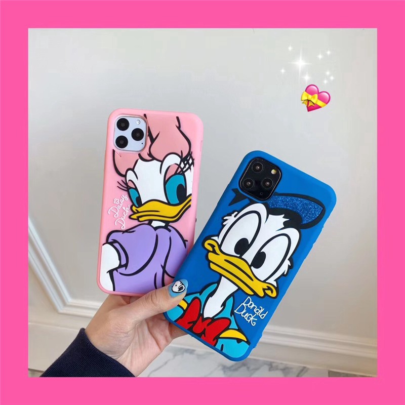 Ốp điện thoại silicon hình Donald/Minnie/Daisy 3D cho Iphone 11 Pro MAX 12mini 12 pro max X XS MAX XR 6 6s 7 8 Plus