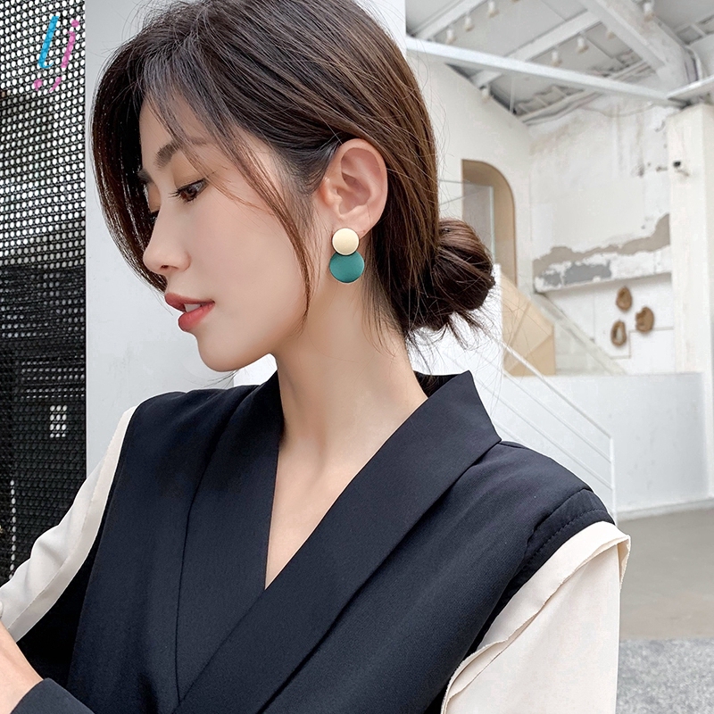 Khuyên tai xi mạ phong cách Hàn Quốc hợp thời trang dành cho nữ