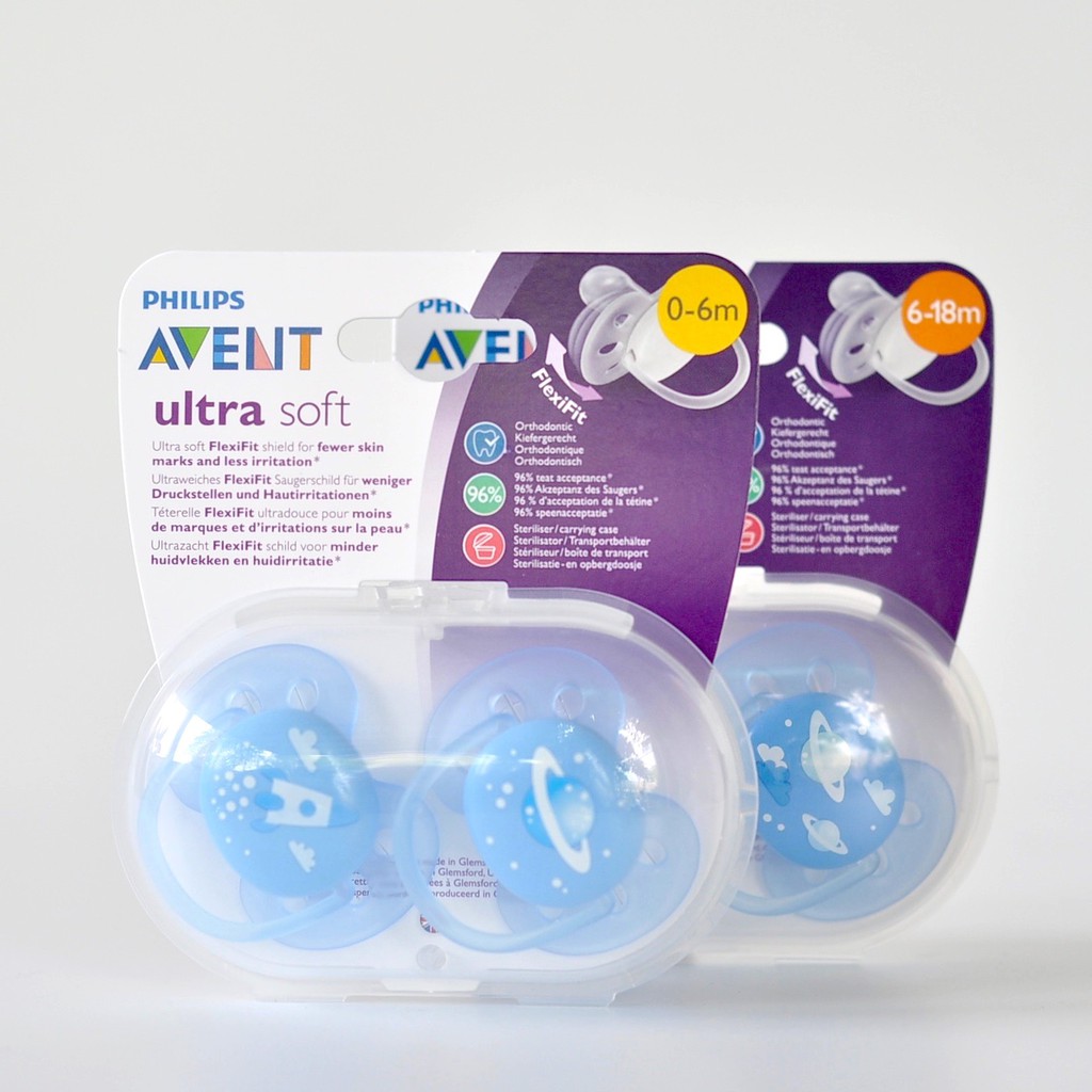 Hộp nguyên 02 Ty ngậm siêu mềm Philips AVENT Ultra soft