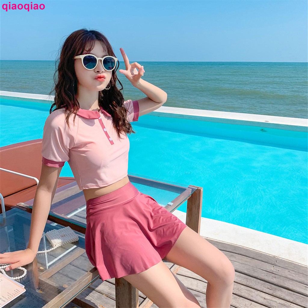 Bộ Đồ Bơi Thể Thao Phong Cách Hàn Quốc Cho Nữ