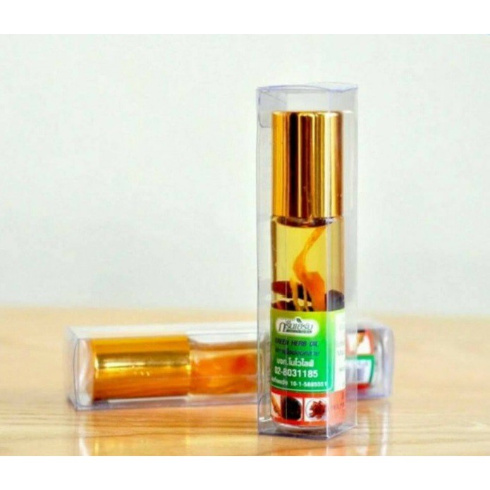 Dầu Bi Lăn ⚡𝗧𝗵𝗮́𝗶𝗹𝗮𝗻𝗱⚡ Dầu Lăn Thảo Dược Nhân Sâm Green Herb Oil 8ml