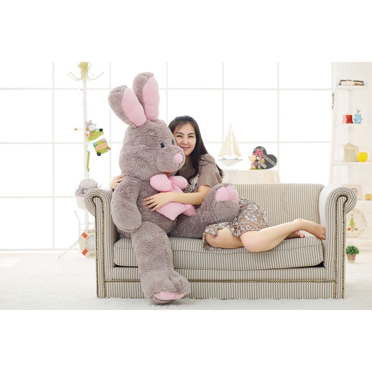 Thỏ Nhồi Bông 100cm Thiết Kế Dễ Thương Dùng Làm Quà Tặng
