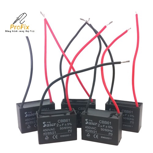 Tụ CBB61 đầy đủ các loại.