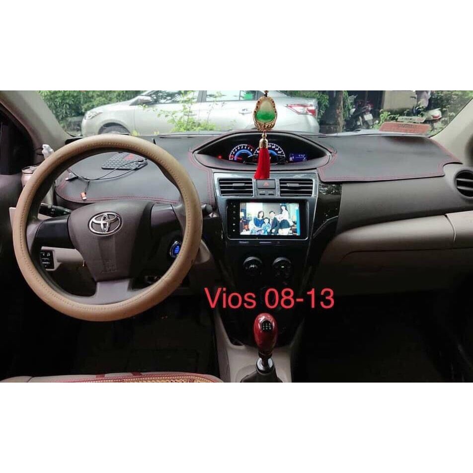 Thảm taplo da vân carbon cao cấp xe Toyota Vios Model: (2008-2013); (2014-2018); (2019-2022)