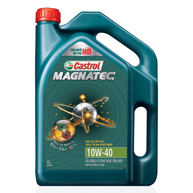 Dầu nhớt ô tô cao cấp Castrol Magnatec 10W-40 SN-CF can 4 Lít