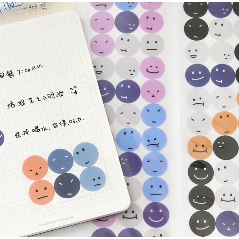 【MEET】 Mục nhập một tờ Tirado mặt tròn Bobo sáng tạo biểu tượng cảm xúc dễ thương nhãn dán chống thấm nước trang trí mô hình nhỏ nhãn dán tài khoản tay nhãn dán tài khoản tay