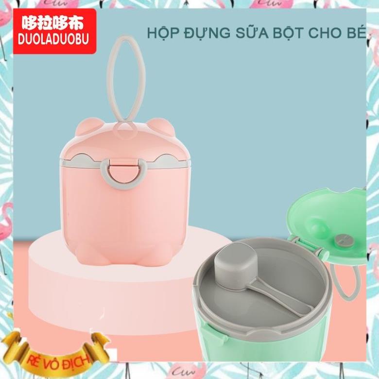 Hộp đựng sữa bột cho bé, đồ khô mini DUOLADUOBU - Chất lượng sản phẩm an toàn, đảm bảo vệ sinh cho bé sử dụng