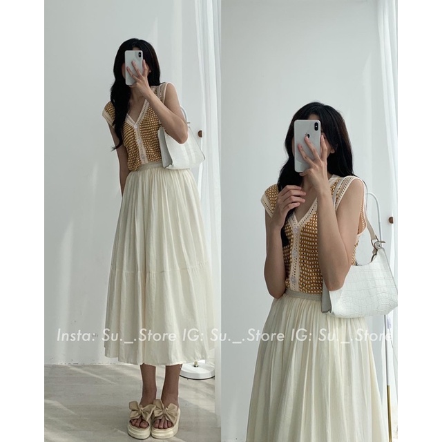 Chân váy voan cạp chun 2 lớp CV233 SUSTORE