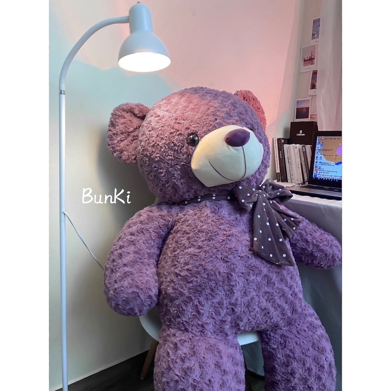 GẤU BÔNG TEDDY VIOLET ROSE 140CM CAO CẤP BUNKI