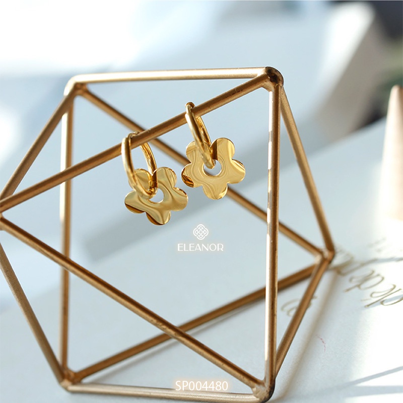 Bông tai nữ chuôi bạc 925 Eleanor Accessories hình tròn hình bông hoa phụ kiện trang sức 4480