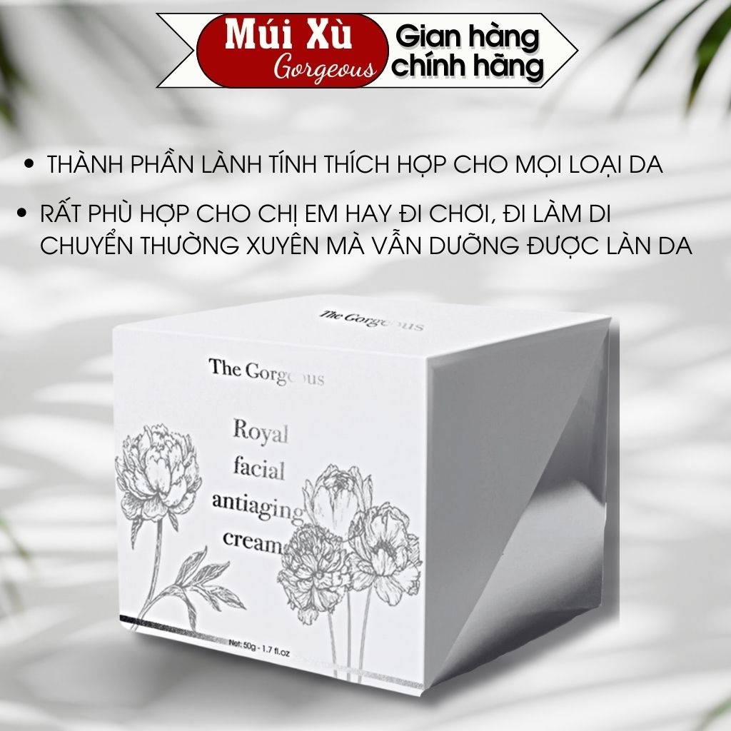 Kem cừu múi xù Gorgeous dùng cho ban ngày giúp làm trắng da nâng cơ chống nắng lọ 50g