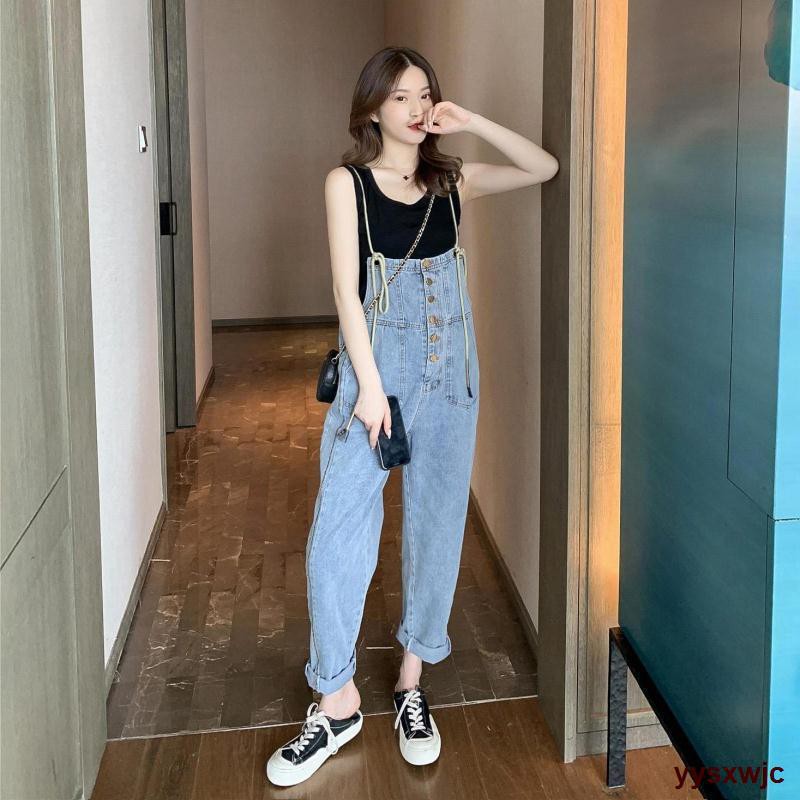 Jumpsuit Ống Rộng Thời Trang Mùa Hè Hong Kong Dành Cho Nữ