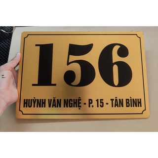 Bảng số nhà mica nhiều kích thước, xanh trắng đồng đen chống nước bao bền giá rẻ ( GIAO HOẢ TỐC)