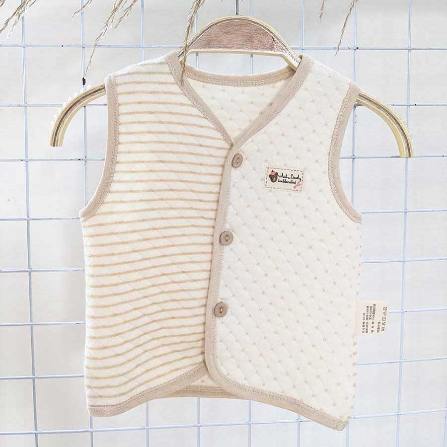 Áo khoác gile trần bông cho bé từ 0-2 tuổi 100% cotton