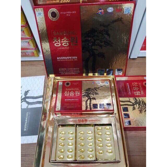 [HÀNG MỚI VỀ] Tinh dầu thông đỏ Samsung CheongSongWon Premium Hàn Quốc, Hộp 180 viên | BigBuy360 - bigbuy360.vn