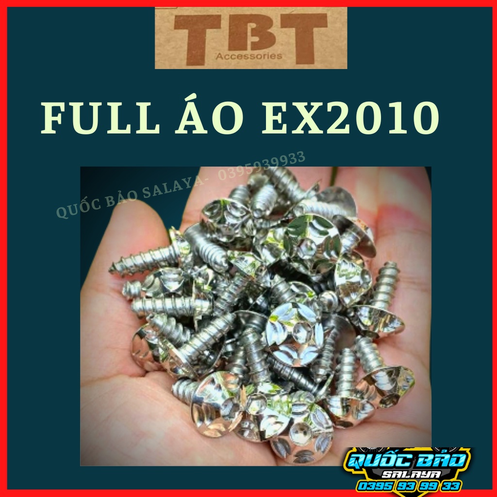 Full ốc TBT dàn áo ex4s 2006 - 2010 inox 304 bảo hành trọn đời