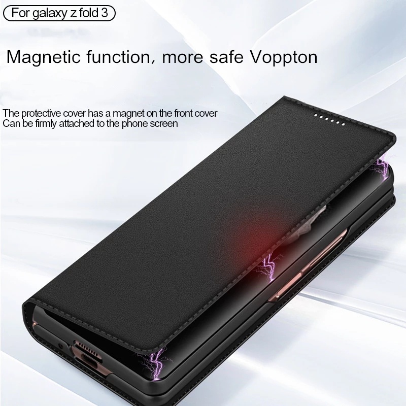 Bao da điện thoại kiểu ví gập từ tính chống va đập cho Samsung Galaxy Z Fold 2 Fold 3 5g