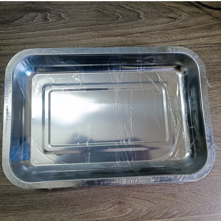 Khay inox chữ nhật đụng dụng cụ y tế KT 30x20x3 cm không kèm nắp