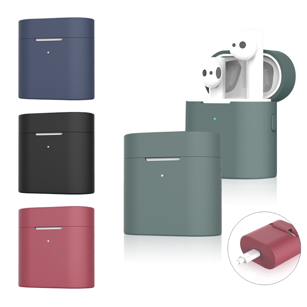 Vỏ silicon màu kẹo bảo vệ hộp sạc tai nghe bluetooth không dây Xiaomi Air 2