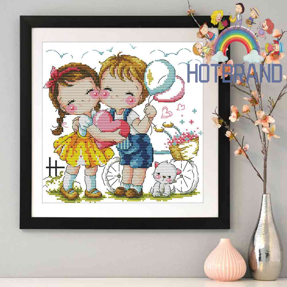 Bộ Tranh Thêu Chữ Thập DIY 14CT Hình Tình Yêu Của Chúng Tôi