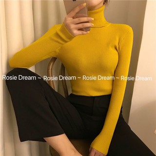 Áo Len Nữ Cổ Lọ Lông Cừu Hàng Quảng Châu Cao Cấp, Áo len gân cao cổ lọ (hàng Quảng Châu) - Rosie Dream Rosie Dream Shop #6