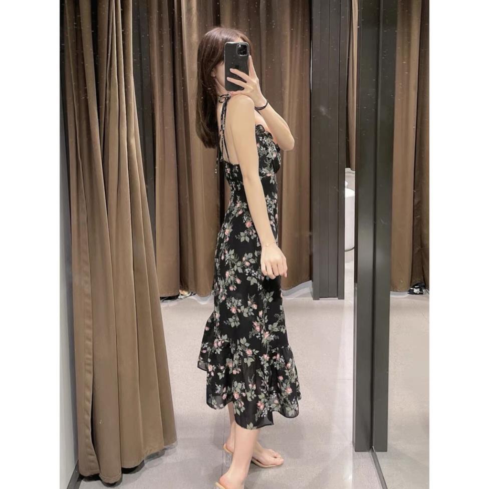 Váy Maxi Nữ, Đầm 2 Dây Thắt Nơ Vai Nhún Ngực Đuôi Cá Form Dáng Thoải Mái, Phù Hợp Đi Chơi, Đi Biển. | BigBuy360 - bigbuy360.vn