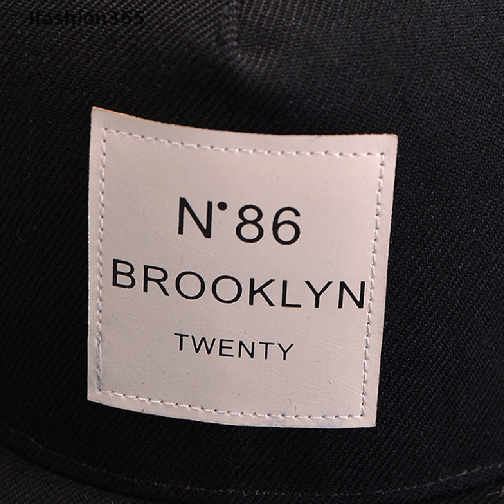 Mũ lưỡi trai màu trơn thêu chữ BROOKLYN 365 phong cách hip hop cho nam và nữ
