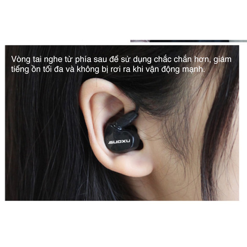 Tai Nghe Thể Thao Đa Năng Chống Đau Tai Suoxu Stereo SX538