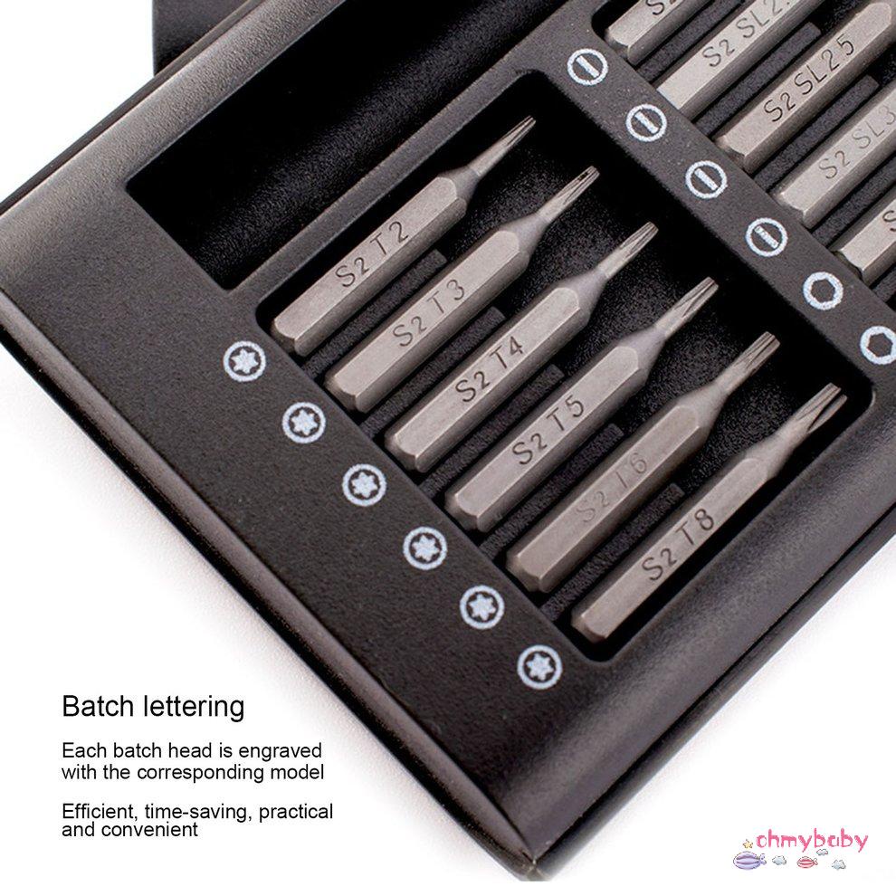 Bộ tô vít 25 cái Bộ dụng cụ vặn vít từ tính chính xác Bộ vặn vít tự làm không thể tháo rời [8/8]