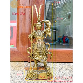 Tượng tề thiên đại thánh bằng đồng-tôn ngộ không cầm gậy như ý